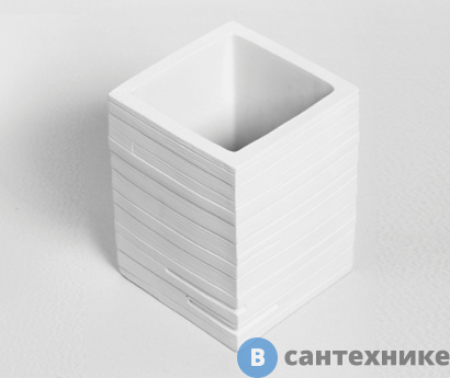 картинка Стакан для зубных щеток WasserKRAFT Leine K-3828 полирезин