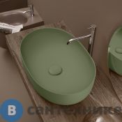 Раковина Kerasan Nolita накладная 60х40 см, без отв. под смеситель, Verde (534311*0)