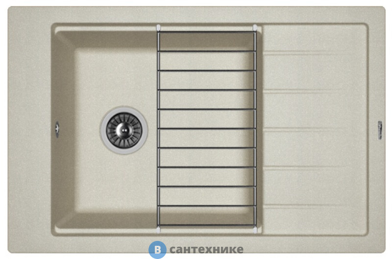 Кухонная мойка FLORENTINA Липси 780P, грей FSm (20.275.D0780.305)