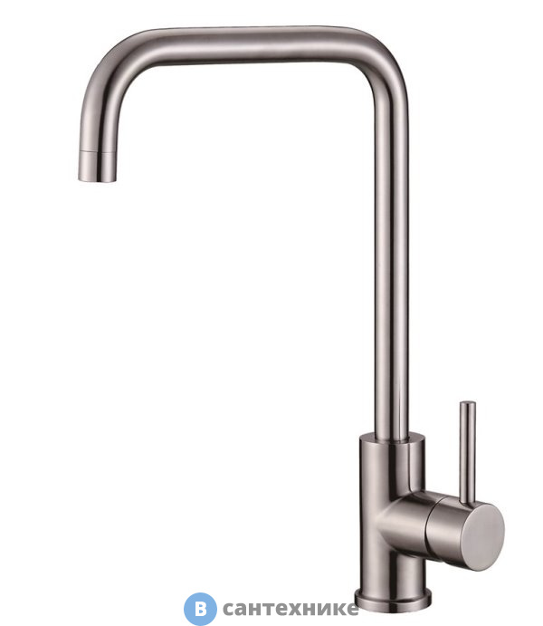 Смеситель BelBagno BB-LAM03A-IN для кухни, нержавеющая сталь, сатин
