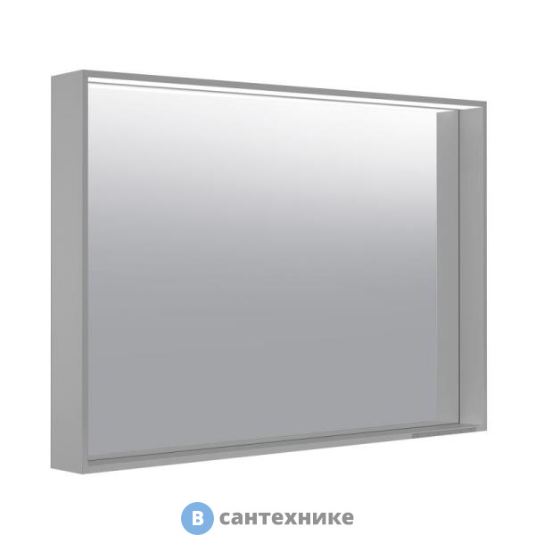 Зеркало Keuco PLAN 33098293000 с подсветкой, с подогревом, 1000x700x105 мм, лакированный алюминий (инокс)
