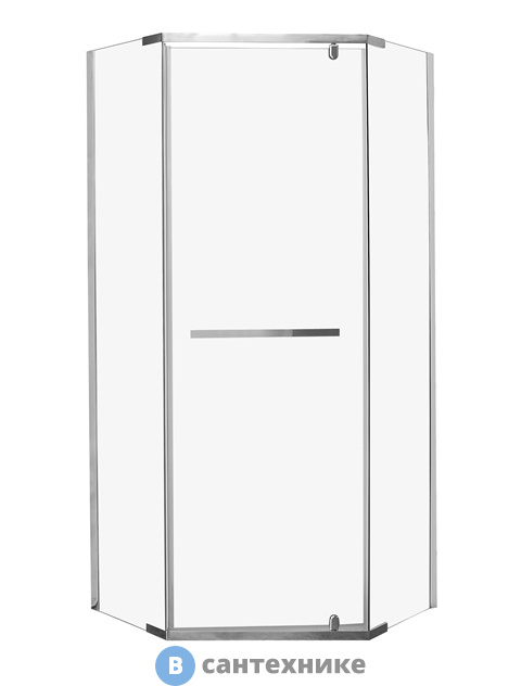 Душевое ограждение Cerutti CHIKA ZP101T (100*100*195) пентагональное, прозрач. стекло, без поддона