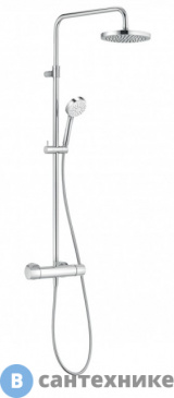 картинка Душевая стойка Kludi 6809505-00 LOGO с термостатом для душа, ручная лейка 1S