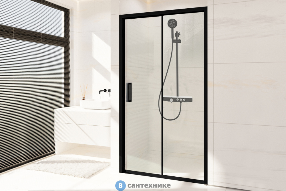 Душевая дверь Royal Bath ACCORD RB HS-T-BL 140x200 (прозрачное) (RB140HS-T-BL)