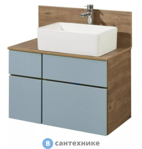 Тумба под раковину Акватон Мишель 80 Дуб Рустикальный/фьорд (1A256801MIX30), без столешницы