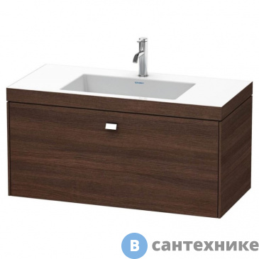 картинка Тумба с раковиной Duravit Brioso BR4602O1053 100 см, каштан темный