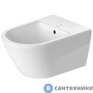 картинка Биде подвесное Duravit D-Neo 370x540 мм, с переливом, с 1 отв под смес., белый (2294150000)