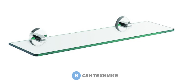 Полка AZARIO NESSY стеклянная 52 см, хром (AZ-73103)