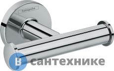 Крючок Hansgrohe 41725000 Logis двойной д/ полотенец
