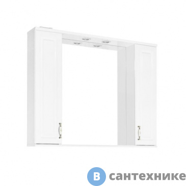 картинка Зеркальный шкаф Style line Олеандр-2 1000/С, белый (4650134470789)