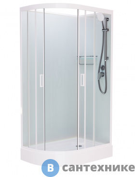 картинка Душевая кабина Frank F418R White правосторонняя б/к (без крыши)
