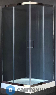 картинка Душевой уголок Royal Bath RB HPD-T-CH 100x100x185 (прозрачное) (RB100HPD-T-CH) без поддона