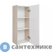 Шкаф навесной Акватон Асти Белый матовый/Белый глянец (1A262903AX2B0)