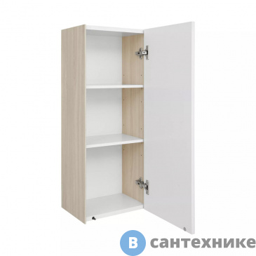картинка Шкаф навесной Акватон Асти Белый матовый/Белый глянец (1A262903AX2B0)