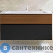 Тумба Burgbad Fiumo с раковиной с 1 отв под смес. 1220х490х610 мм , верхний ящик в цвете FOT52, нижний ящик и база цвет F3958, ручка G0200 (SFXN122F3958FOT52G0200C0001*1)
