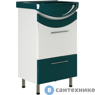 картинка Тумба Mixline РАДУГА 50 зеленый, под умывальник Альфана 52 (522465)