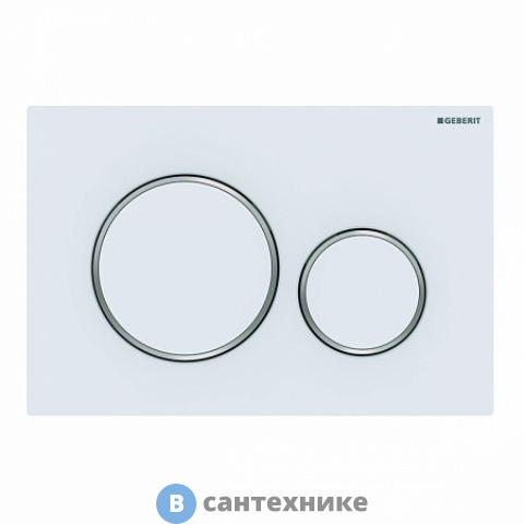 Смывная клавиша Geberit SIGMA 20 115.882.JT.1 (белый матовый/хром гланцевый/белый матовый)