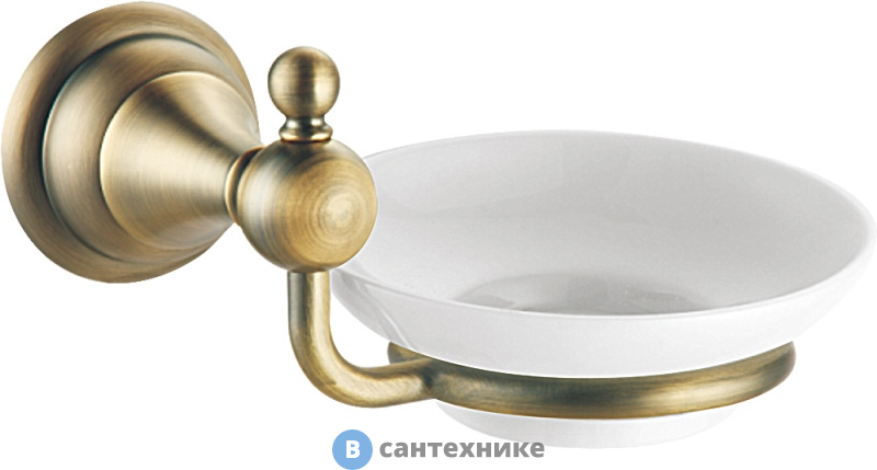Мыльница AZARIO ELVIA керамическая, бронза (AZ-91108Q)