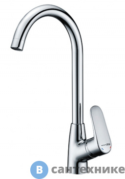 картинка Смеситель WasserKRAFT Vils 5607 для кухни с поворотным изливом латунь, хромоникелевое покрытие