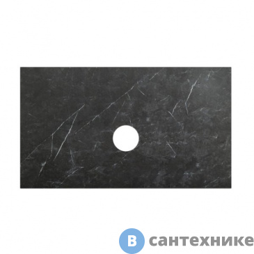 картинка Столешница из керамогранита без отверстия под смеситель BelBagno 1000x460 KEP-100-MNO-W0 Marmo Nero Opaco