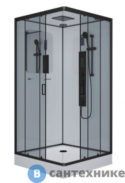 картинка Душевая кабина Niagara NG-6902GQ black (1000х1000х2100)