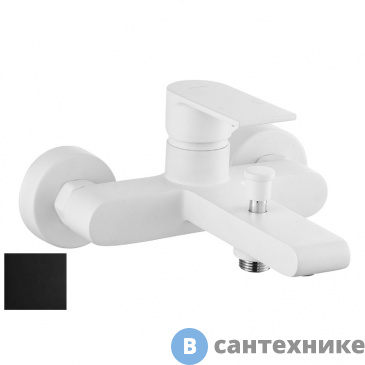 картинка Смеситель AZARIO DELANO AZ-158405124 для ванны с коротким изливом, черный матовый