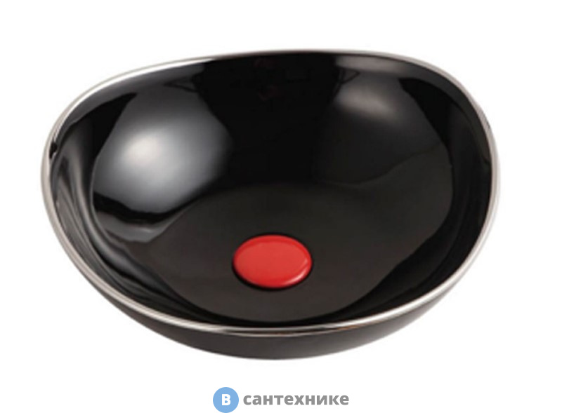 Раковина AZARIO AZ-4031 накладная 47,5*47,5*12 см чёрная глянец (AZ- 4031-B18-S12)