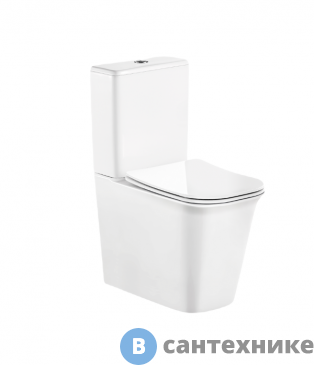 картинка Унитаз с бачком Cerutti ARNO 1222A (620*345*800) безободковый, сиденье с микролифтом (CT7838)