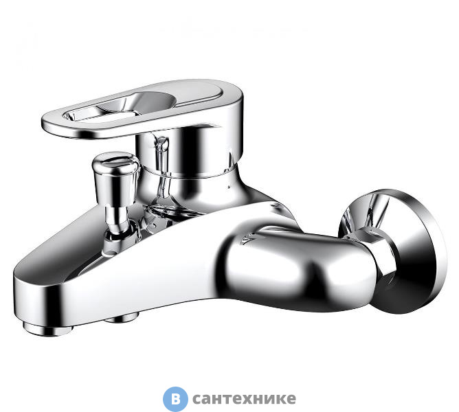 Смеситель Bravat LOOP F6124182CP-01-RUS для ванны с коротким изливом