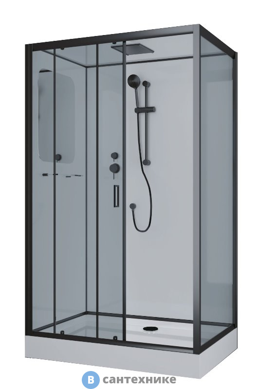 Душевая кабина Niagara NG-6912QL black (1200х800х2100)