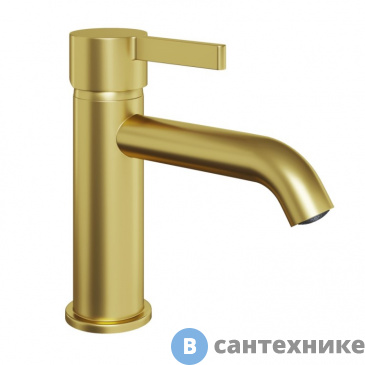 картинка Смеситель Paini Brera 74PJ205O для раковины, матовое золото PVD