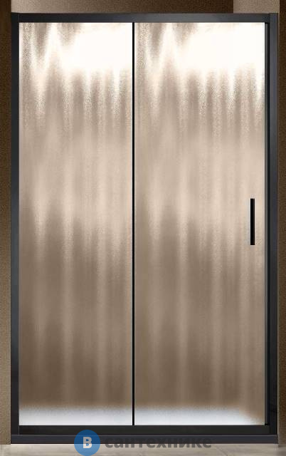 Душевая дверь Vincea Garda VDS-1G120CHB, 1200, черный матовый, стекло шиншилла