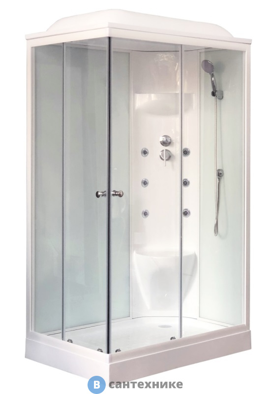 Душевая кабина Royal Bath RB 8120HP7-WT R 1200x800x2170 (белое/прозрачное)