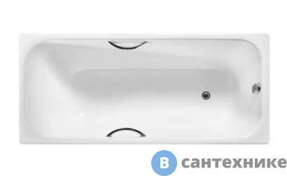 картинка Ванна чугунная WOTTE Start УР 1700х750 c отверстиями для ручек (БП-э0001105), без ножек и ручек