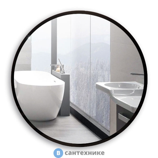 Зеркало AZARIO Ренуар D770 чёрное (ФР-00002443)