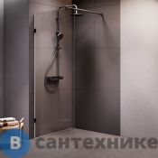 Душевая перегородка АМ.РМ W94UWI-80-F1-BTE X-Joy 80x195, стекло прозр. 8 мм, фурнитура чёрный