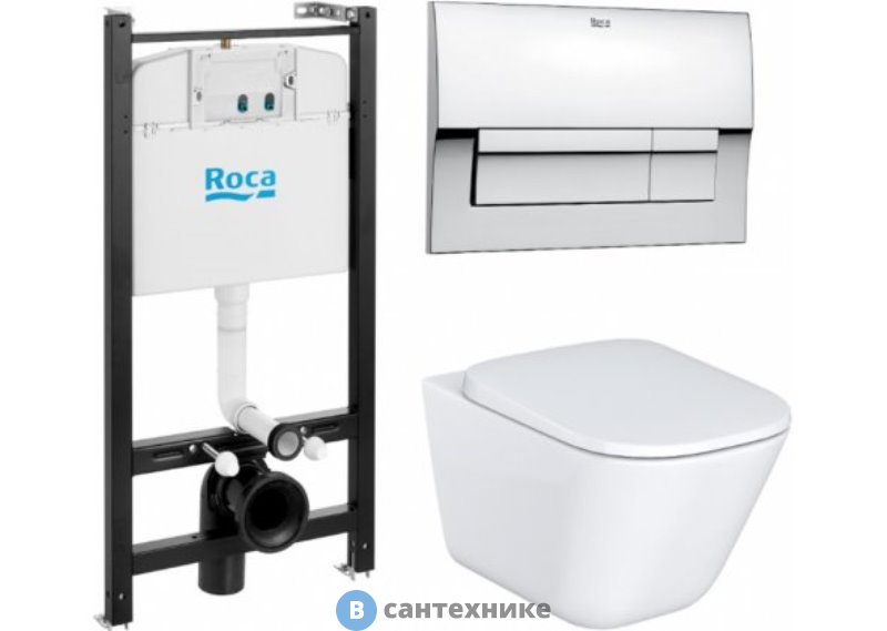 Инсталляция комплект Roca GAP 893104100 (унитаз со скр.ободком+инст+кноп+сид м/л)