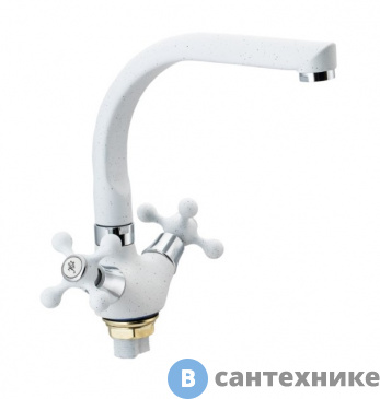 картинка Смеситель EKKO E5408-8 для кухни белый