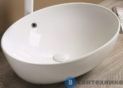 картинка Раковина Art & MAX накладная AM-78394, белый, 595х435х200