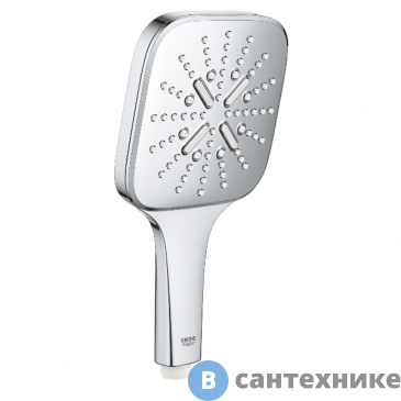 картинка Лейка для душа Grohe 26582000 RAINSHOWER SMARTACTIVE 130 Cube, 3 режима (хром)