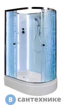 картинка Душевая кабина Deto ЕМ2712 L N LED (120х80х208 см)