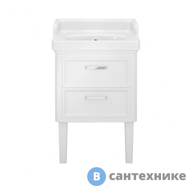 картинка Тумба под раковину KERAMA MARAZZI POMPEI напольная 60 см, 2 ящика белый (PO.60.2\WHT)