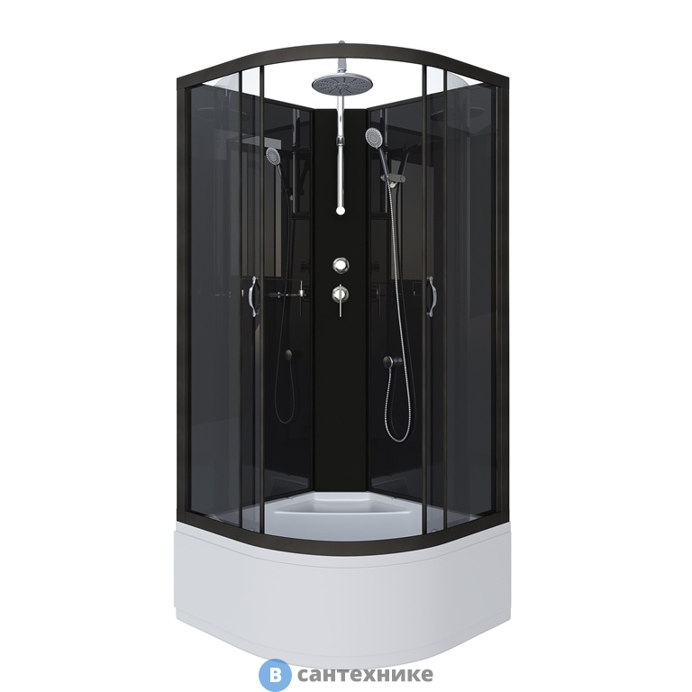 Душевая кабина Niagara NG-6508-14BKT (900х900х2150) высокий поддон, стекло тонированное