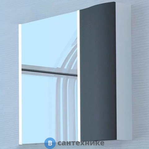 Зеркало-шкаф Акватон Ондина 80 графит (1A183502ODG20)