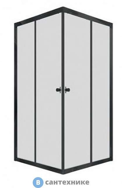 Душевое ограждение Тритон Вента-Блэк 100х100, квадрат (DK307)