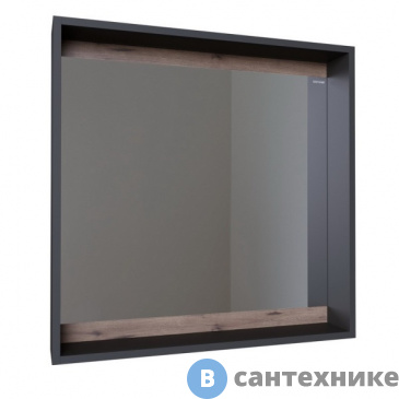 картинка Зеркало Grossman "СМАРТ-70 см" графит с полкой