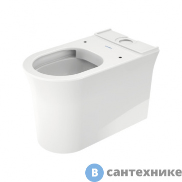 картинка Чаша унитаза Duravit White Tulip 370x650 мм, безободковый, слив универ., HygieneGlaze, белый (2197092000), без бачка и сиденья