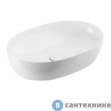 картинка Раковина AZZURRA ELEGANCE CIRCLE накладная 60х40 см без отв. под смеситель, без перелива. rame (ECI60 RA*0)