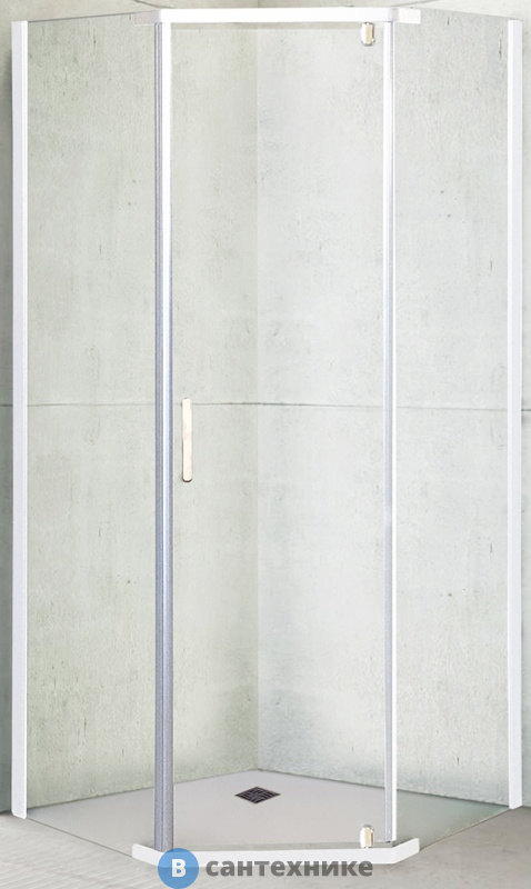 Душевой уголок Royal Bath RB 9080TR-T 80х90х185 (прозрачное) (RB9080TR-T), без поддона