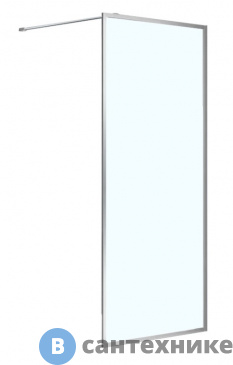 картинка Душевая перегородка AZARIO RICHMOND AZ-NAG 6310 Walk-in 1100*2000 стекло прозр. 6 мм, профиль серебро (AZ-NAG 6310 1100)